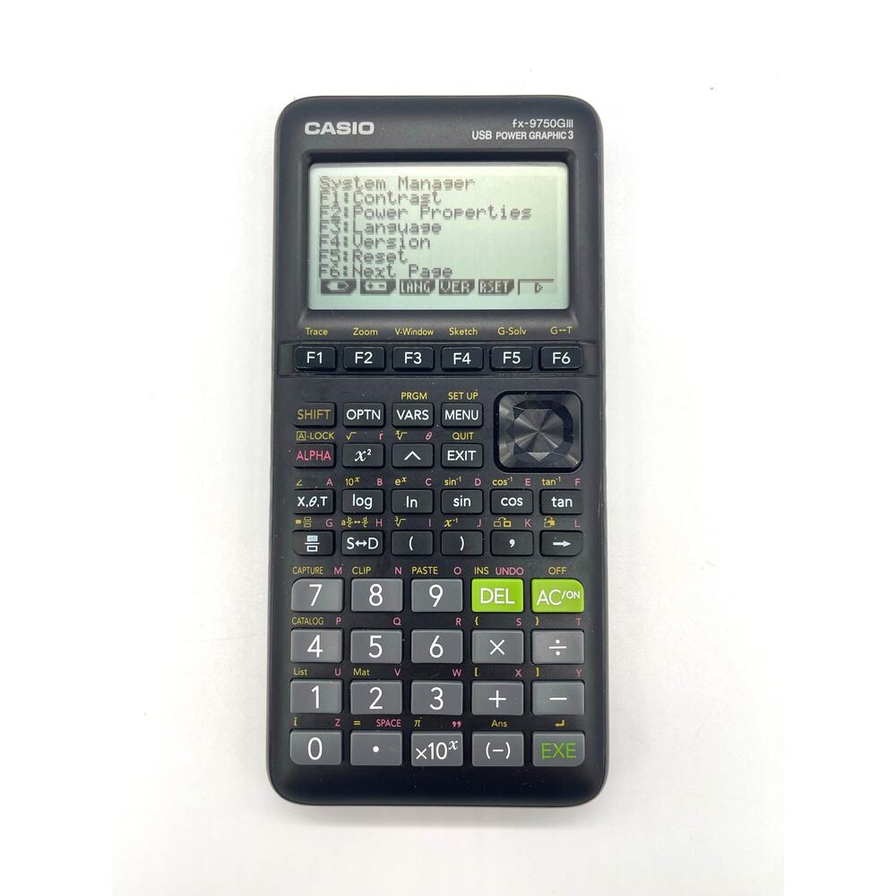 Casio fx-9750GIII Graphing Calculator w/ Cover Works USB Power Battery No Cord